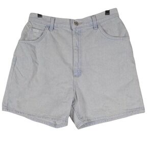 Vintage Lee Denim Shorts Womens 14 Light Wash High Waisted Mom 90s Y2K Blue